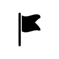 Elegant black flag icon displayed in a simple and minimalistic design vector