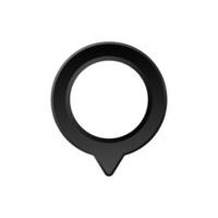Black navigation pin with hollow center for location and map positioning symbols vector