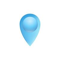 Blue location pin icon highlighting navigation and map positioning concepts in digital design vector