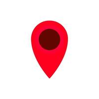 Bright red location pin symbolizing navigation and geographical direction vector
