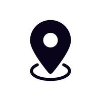 Location pin icon symbolizing gps navigation and map directions for travel and positioning vector