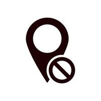 Location pin icon in simple design for map and navigation applications vector