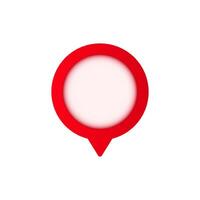 Red location pin icon with white center used for maps and navigation on digital platforms vector