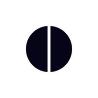 Minimalist black and white yin yang symbol design with clean lines and balanced composition vector
