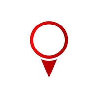 Red map location marker icon symbolizing navigation map point illustration vector
