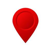 Red location pin icon for digital maps and navigation apps vector