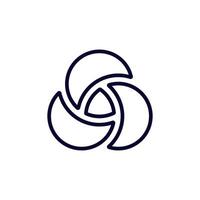 A line drawing with a swirl design on a white background vector
