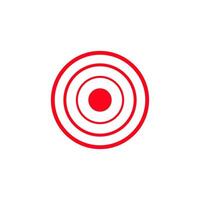 Red concentric circles symbolizing target or markeating focus vector