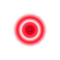 Circular red target with concentric rings showing different shades of red vector