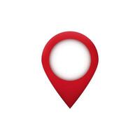 Red location pin symbol for maps and navigation on digital and physical devices vector