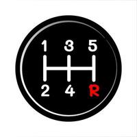 Gear gearshift or shifter Pattern Diagram. Symbol of gearbox. vector