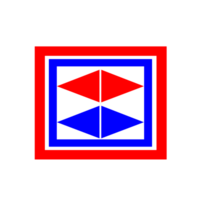 A red and blue square with a triangle in the middle png