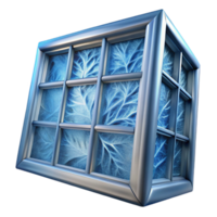 beautiful vintage A close-up of frost on a windowpane, intricate patterns, winter scene detailed png