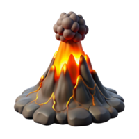 dramatic abstract A volcanic eruption, dramatic lighting, realistic rendering original png