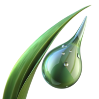 extraordinary contemporary A close-up of a dewdrop on a blade of grass, macro photography, reflective surface high resolution png