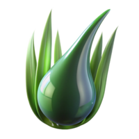 beautiful contemporary A close-up of a dewdrop on a blade of grass, macro photography, reflective surface high quality png