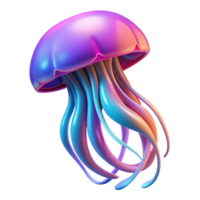 extraordinary artistic A beautiful jellyfish pulsating with vibrant colors, drifting gracefully through the dark depths, in a psychedelic, abstract style genuine png
