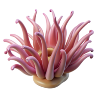 impressive abstract A delicate sea anemone swaying gently in the current, its tentacles reaching out, in a macro photography, scientific illustration style detailed png