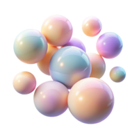 elegant traditional A field of floating orbs in pastel shades, lit by a gentle, diffused light, with a dreamy, ethereal style high quality png