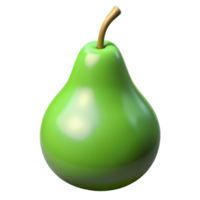 stunning contemporary A single, ripe, green pear, meticulously rendered in a photorealistic style, soft diffuse lighting highlighting its smooth skin and gentle curves, subtle shadow beneath authentic png