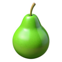extraordinary vintage A single, ripe, green pear, meticulously rendered in a photorealistic style, soft diffuse lighting highlighting its smooth skin and gentle curves, subtle shadow beneath exclusive png