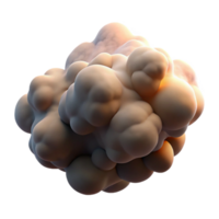 magnificent creative A cloud of swirling smoke and dust in muted, earthy tones, lit by a dim, atmospheric light, with a mysterious, abstract style original png