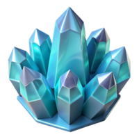 vibrant artistic A cluster of crystalline structures in cool, icy hues, reflecting a sharp, specular light, with a futuristic, geometric style high quality png