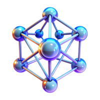 dramatic contemporary A network of interconnected nodes and lines, pulsating with energy, with a futuristic, technological aesthetic and neon accents professional png