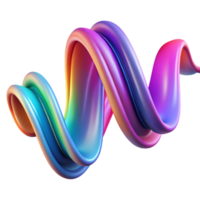 wonderful modern Abstract representation of sound waves, visualized as vibrant ribbons of color, with a dynamic, flowing movement and soft focus original png