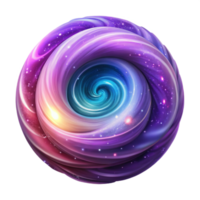 vibrant artistic A vortex of swirling galaxies and nebulae, depicted in vibrant cosmic colors, with a sense of depth and vastness, rendered in a painterly style high resolution png