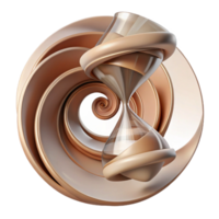 impressive modern Abstract representation of time, depicted as a spiraling, fragmented timeline, with a vintage, distressed aesthetic and subtle sepia tones high quality png