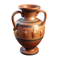 vibrant modern A close-up of an ancient Greek amphora, intricately painted with mythological scenes, soft lighting, realistic style, authentic png