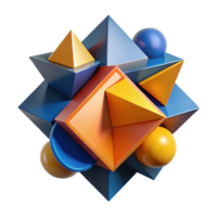 beautiful abstract A dynamic composition of overlapping geometric shapes, with bold, contrasting colors and sharp, defined edges, op art style premium png