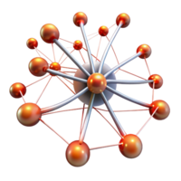 elegant rustic A network of interconnected neurons firing and transmitting signals, visualized as glowing lines and nodes, with a scientific, anatomical style high resolution png