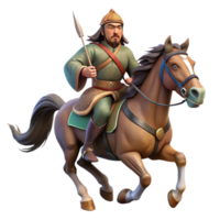 vibrant abstract A Scythian warrior on horseback, galloping across the steppe, windswept and dynamic, painterly style, high quality png