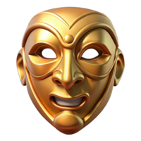 magnificent creative A close-up of a Thracian gold mask, intricate details, soft lighting, realistic style, high quality png