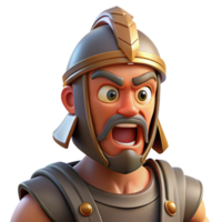 magnificent modern An ancient Iberian warrior with a distinctive helmet, fierce expression, dramatic lighting, realistic style, genuine png