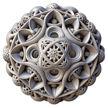 vivace tradizionale un' complesso frattale struttura, ramificazione e in evoluzione, con intricato dettagli e un' senso di infinito complessità, reso nel monocromatico genuino png