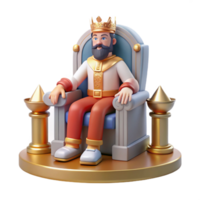 magnificent minimalist A Lydian king seated on a throne, opulent surroundings, soft lighting, realistic style, authentic png