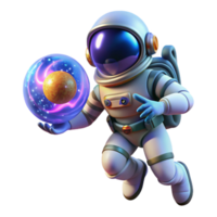 vibrant minimalist A lone astronaut floating in space, holding a glowing orb of data, surrounded by swirling nebulae. Photorealistic style, dramatic lighting, sense of awe and wonder high quality png