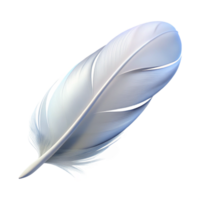 serene traditional A floating feather, white and delicate, soft ambient light, gentle motion blur, minimalist ethereal style genuine png