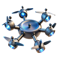 magnificent artistic A group of drones forming a complex aerial ballet, illuminated by searchlights. Futuristic style, dynamic lighting, sense of precision and coordination original png