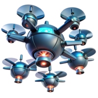 stunning artistic A group of drones forming a complex aerial ballet, illuminated by searchlights. Futuristic style, dynamic lighting, sense of precision and coordination genuine png