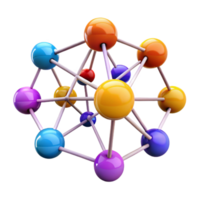 magnificent abstract A network of interconnected nodes and data streams forming a complex web, visualizing the internet of things. Abstract style, vibrant colors, sense of interconnectedness detailed png
