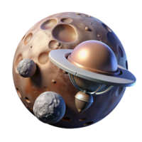 beautiful vintage A space probe exploring a distant planet, transmitting data back to Earth. Photorealistic style, dramatic lighting, sense of exploration and discovery detailed png