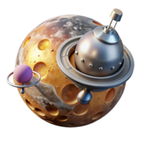 beautiful traditional A space probe exploring a distant planet, transmitting data back to Earth. Photorealistic style, dramatic lighting, sense of exploration and discovery 4K png