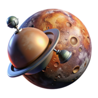 dramatic rustic A space probe exploring a distant planet, transmitting data back to Earth. Photorealistic style, dramatic lighting, sense of exploration and discovery original png