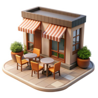 magnificent vintage Open-air cafe with tables and chairs on the sidewalk, bustling atmosphere, warm afternoon light, European style authentic png