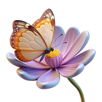 extraordinary artistic A delicate butterfly resting on a flower, captured in macro photography with soft, diffused lighting detailed png