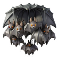 magnificent rustic A colony of bats hanging upside down in a cave, depicted in a dark, gothic style with dramatic shadows high resolution png